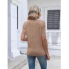 image:imageZeagoo Womens Short Sleeve Sweater 2026 Summer V Neck Lightweight Sweater Tops Dressy Ribbed Knit Outfits with ButtonsKhaki