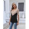 image:imageZeagoo Womens Short Sleeve Sweater 2026 Summer V Neck Lightweight Sweater Tops Dressy Ribbed Knit Outfits with ButtonsKhakiblack
