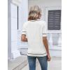 image:imageZeagoo Womens Short Sleeve Sweater 2026 Summer V Neck Lightweight Sweater Tops Dressy Ribbed Knit Outfits with ButtonsWhiteblack
