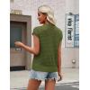 image:imageZeagoo Womens Spring Summer Crochet Tops Cap Sleeve Sweater Vest Hollow Out Pullover Shirts Beach Vacation ClothesArmy Green