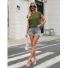 image:imageZeagoo Womens Spring Summer Crochet Tops Cap Sleeve Sweater Vest Hollow Out Pullover Shirts Beach Vacation ClothesArmy Green