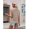 image:imageZeagoo Womens Spring Summer Crochet Tops Cap Sleeve Sweater Vest Hollow Out Pullover Shirts Beach Vacation ClothesBeige