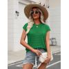 image:imageZeagoo Womens Spring Summer Crochet Tops Cap Sleeve Sweater Vest Hollow Out Pullover Shirts Beach Vacation ClothesGreen