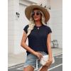 image:imageZeagoo Womens Spring Summer Crochet Tops Cap Sleeve Sweater Vest Hollow Out Pullover Shirts Beach Vacation ClothesNavy Blue
