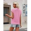 image:imageZeagoo Womens Spring Summer Crochet Tops Cap Sleeve Sweater Vest Hollow Out Pullover Shirts Beach Vacation ClothesPink