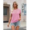 image:imageZeagoo Womens Spring Summer Crochet Tops Cap Sleeve Sweater Vest Hollow Out Pullover Shirts Beach Vacation ClothesPink