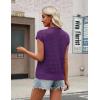image:imageZeagoo Womens Spring Summer Crochet Tops Cap Sleeve Sweater Vest Hollow Out Pullover Shirts Beach Vacation ClothesPurple