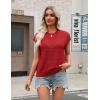 image:imageZeagoo Womens Spring Summer Crochet Tops Cap Sleeve Sweater Vest Hollow Out Pullover Shirts Beach Vacation ClothesRed