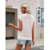 image:imageZeagoo Womens Spring Summer Crochet Tops Cap Sleeve Sweater Vest Hollow Out Pullover Shirts Beach Vacation ClothesWhite