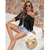 image:imageZeagoo Womens Summer Tops Crochet Sweaters Resort Wear 34 Sleeve Hollow Out Knit Tops 2026 Beach CoverupBlack