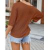 image:imageZeagoo Womens Summer Tops Crochet Sweaters Resort Wear 34 Sleeve Hollow Out Knit Tops 2026 Beach CoverupCaramel