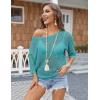 image:imageZeagoo Womens Summer Tops Crochet Sweaters Resort Wear 34 Sleeve Hollow Out Knit Tops 2026 Beach CoverupLake Blue