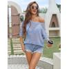 image:imageZeagoo Womens Summer Tops Crochet Sweaters Resort Wear 34 Sleeve Hollow Out Knit Tops 2026 Beach CoverupLight Blue