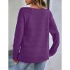 image:imageZeagoo Womens Sweaters Cute Long Sleeve Off The Shoulder Pullover Tops Hollow Out Crochet Dressy Casual OutfitsAdark Purple
