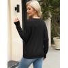 image:imageZeagoo Womens Sweaters Fall Trendy Casual Long Sleeve Shirt Lightweight V Neck Off Shoulder Crochet Pullover Top OutfitBblack