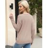 image:imageZeagoo Womens Sweaters Fall Trendy Casual Long Sleeve Shirt Lightweight V Neck Off Shoulder Crochet Pullover Top OutfitBdark Apricot
