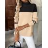 image:imageZeagoo Womens Turtleneck Sweater Long Sleeve Spilt Hem Casual Knit Pullover Chunky Fall Winter Jumper Top 2026Pat1