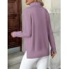 image:imageZeagoo Womens Turtleneck Sweater Long Sleeve Spilt Hem Casual Knit Pullover Chunky Fall Winter Jumper Top 2026Purple