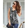 image:imageZeagoo Tank Top for Women Trendy Going Out Tops Sleeveless Shirts Ruched Business Casual Basic Tunic TopsFloral Cx273