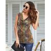 image:imageZeagoo Tank Top for Women Trendy Going Out Tops Sleeveless Shirts Ruched Business Casual Basic Tunic TopsFloral Mz721