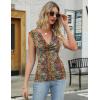 image:imageZeagoo Tank Top for Women Trendy Going Out Tops Sleeveless Shirts Ruched Business Casual Basic Tunic TopsFloral Mz721