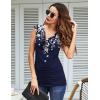 image:imageZeagoo Tank Top for Women Trendy Going Out Tops Sleeveless Shirts Ruched Business Casual Basic Tunic TopsFloral Sf103