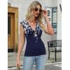 image:imageZeagoo Tank Top for Women Trendy Going Out Tops Sleeveless Shirts Ruched Business Casual Basic Tunic TopsFloral Sf103