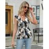 image:imageZeagoo Tank Top for Women Trendy Going Out Tops Sleeveless Shirts Ruched Business Casual Basic Tunic TopsFloral Zr220