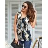 image:imageZeagoo Tank Top for Women Trendy Going Out Tops Sleeveless Shirts Ruched Business Casual Basic Tunic TopsFloral Zr220