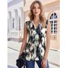 image:imageZeagoo Tank Top for Women Trendy Going Out Tops Sleeveless Shirts Ruched Business Casual Basic Tunic TopsFloral Zr220