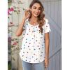 image:imageZeagoo Women Tunic Tops Dressy Casual Summer Short Sleeve Shirts Floral Loose Fit Pleated Boho Top SXXLAx25