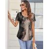 image:imageZeagoo Women Tunic Tops Dressy Casual Summer Short Sleeve Shirts Floral Loose Fit Pleated Boho Top SXXLCx278
