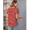 image:imageZeagoo Women Tunic Tops Dressy Casual Summer Short Sleeve Shirts Floral Loose Fit Pleated Boho Top SXXLJh590
