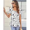 image:imageZeagoo Women Tunic Tops Dressy Casual Summer Short Sleeve Shirts Floral Loose Fit Pleated Boho Top SXXLSf291