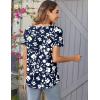 image:imageZeagoo Women Tunic Tops Dressy Casual Summer Short Sleeve Shirts Floral Loose Fit Pleated Boho Top SXXLSf297