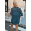 image:imageZeagoo Womens 2026 Summer Crochet Lightweight Cardigan Short Sleeve Boho Kimono Oversized Open Front Sweater Tops02 Lake Blue