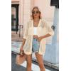 image:imageZeagoo Womens 2026 Summer Crochet Lightweight Cardigan Short Sleeve Boho Kimono Oversized Open Front Sweater TopsApricot