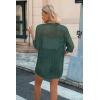 image:imageZeagoo Womens 2026 Summer Crochet Lightweight Cardigan Short Sleeve Boho Kimono Oversized Open Front Sweater TopsGreen