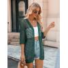 image:imageZeagoo Womens 2026 Summer Crochet Lightweight Cardigan Short Sleeve Boho Kimono Oversized Open Front Sweater TopsGreen