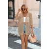 image:imageZeagoo Womens 2026 Summer Crochet Lightweight Cardigan Short Sleeve Boho Kimono Oversized Open Front Sweater TopsKhaki