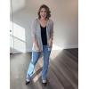 image:imageZeagoo Womens 2026 Summer Crochet Lightweight Cardigan Short Sleeve Boho Kimono Oversized Open Front Sweater TopsLight Grey