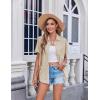image:imageZeagoo Womens Button Down Shirt Bust Pocket Short Sleeve Blouses Business Casual Work Tops Summer OutfitsBeige
