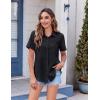 image:imageZeagoo Womens Button Down Shirt Bust Pocket Short Sleeve Blouses Business Casual Work Tops Summer OutfitsBlack