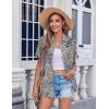 image:imageZeagoo Womens Button Down Shirt Bust Pocket Short Sleeve Blouses Business Casual Work Tops Summer OutfitsBoho Blue 919