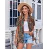 image:imageZeagoo Womens Button Down Shirt Bust Pocket Short Sleeve Blouses Business Casual Work Tops Summer OutfitsBoho Multicolor 721