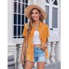 image:imageZeagoo Womens Button Down Shirt Bust Pocket Short Sleeve Blouses Business Casual Work Tops Summer OutfitsBoho Orange 294