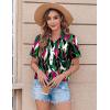 image:imageZeagoo Womens Button Down Shirt Bust Pocket Short Sleeve Blouses Business Casual Work Tops Summer OutfitsCx254
