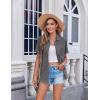 image:imageZeagoo Womens Button Down Shirt Bust Pocket Short Sleeve Blouses Business Casual Work Tops Summer OutfitsDark Grey