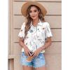image:imageZeagoo Womens Button Down Shirt Bust Pocket Short Sleeve Blouses Business Casual Work Tops Summer OutfitsDh6