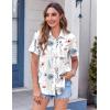 image:imageZeagoo Womens Button Down Shirt Bust Pocket Short Sleeve Blouses Business Casual Work Tops Summer OutfitsDh6